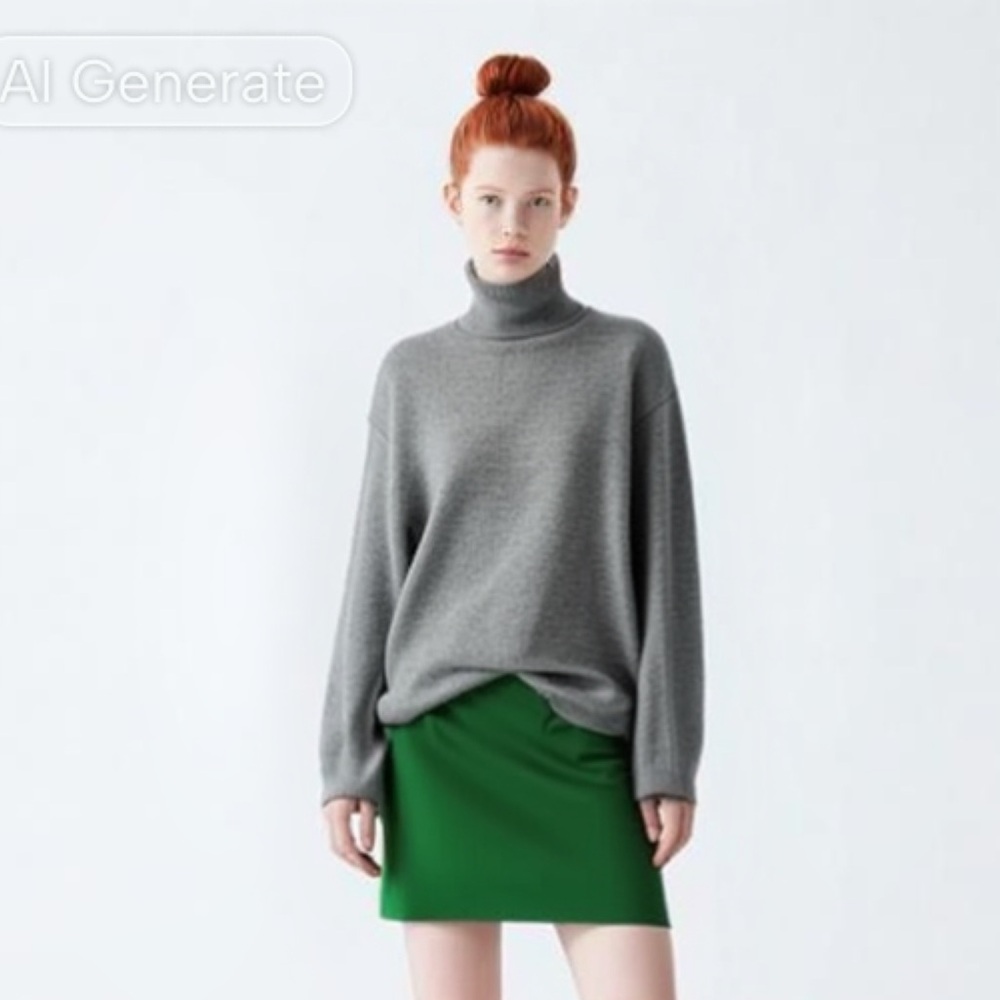 Sutton Studio Gray Cashmere turtleneck Sweater academia quiet luxury